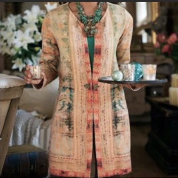 Soft Surroundings Label Noir Women’s Oushak Wool Blend Cardigan Size 3X - Picture 7 of 7